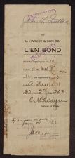 Lien bond for Lenoir County land