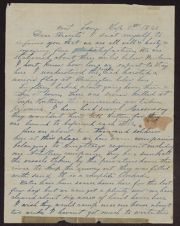 Letter from Benjamin Wooten to his parents