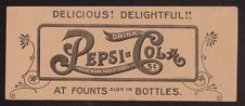 Pepsi-Cola cardboard ink blotter