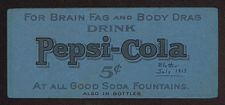 Pepsi-Cola cardboard ink blotter