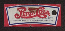 Pepsi-Cola bottle label from British Guiana