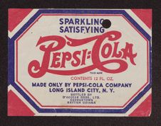 Pepsi-Cola bottle label from British Guiana