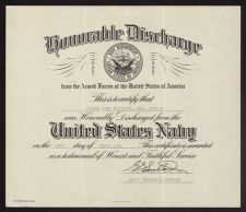 Certificate of Honorable Discharge