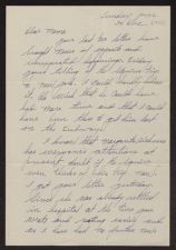 Letter from George B. H. "Red" Stallings to his mother