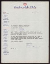 Letter from T. E. Pickard Jr. to William A. Shires