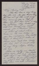 Letter from David B. Stevens to his wife Willa