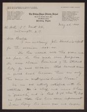 Letter from Robert A. Goodwin to T. C. Darst