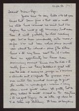 Letter from Lieutenant Louis Carroll English to his parents