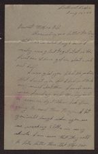 Letter from Claude Sanderson to his parents