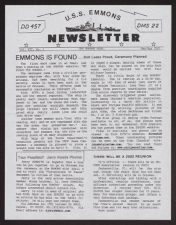 USS Emmons Newsletter, Vol. 12 No. 1, March/April 2001