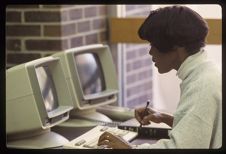 Woman working at computer