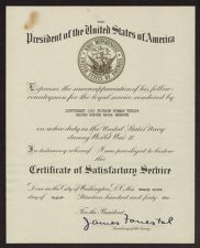 Certificate of Satisfactory Service