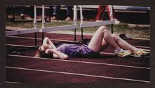 Hurdler on the ground