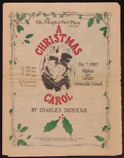 Montford Park Players' Christmas Carol program