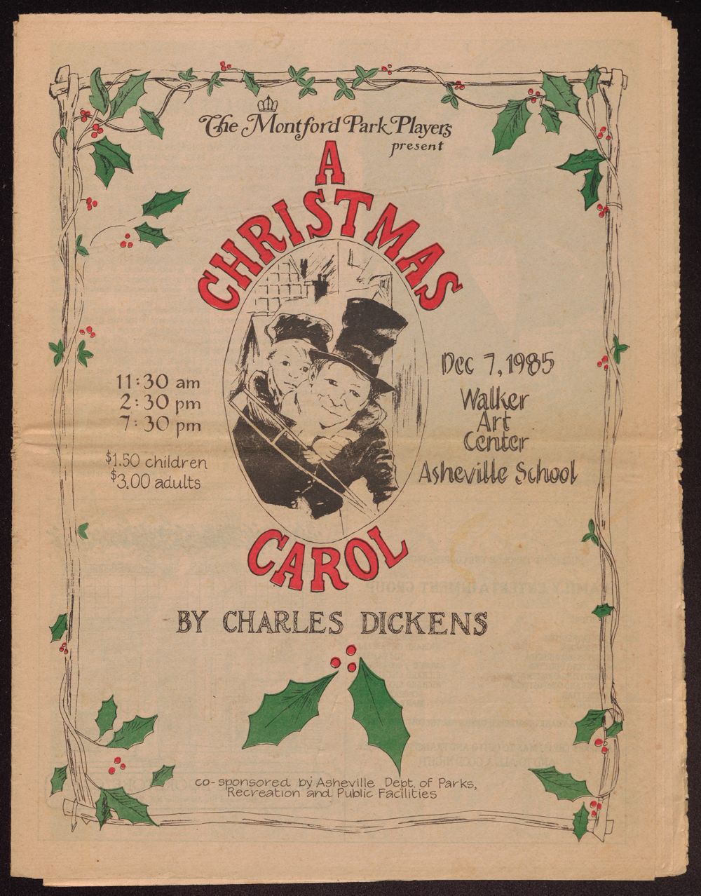 Montford Park Players Christmas Carol 2022 Montford Park Players' Christmas Carol Program - Ecu Digital Collections