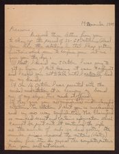 Personal Correspondence (1940, 1944-1945)