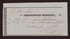 The Charleston Mercury subscription receipt