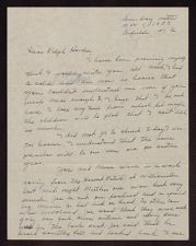 Letter to Ralph Hardee Rives from his aunt, Winnie Davis Burt