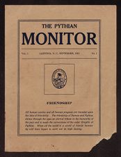 The Pythian Monitor, Vol. 1, No. 1