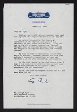 Letter to Joseph Lynn from President George Bush