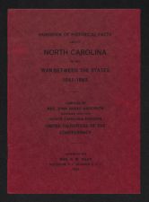 Handbook of historical facts about North Carolina in the war between the states 1861-1865