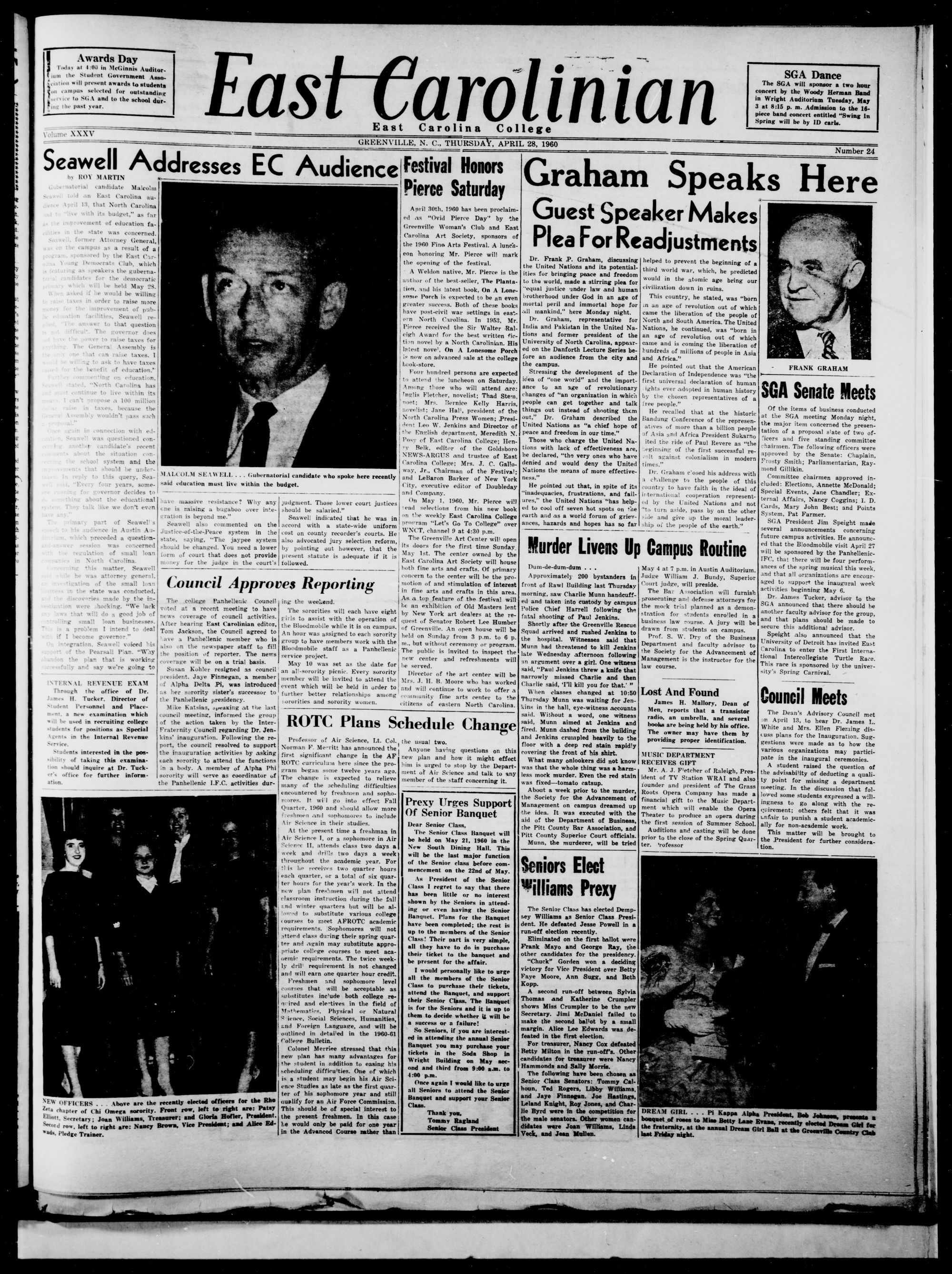 East Carolinian, April 28, 1960