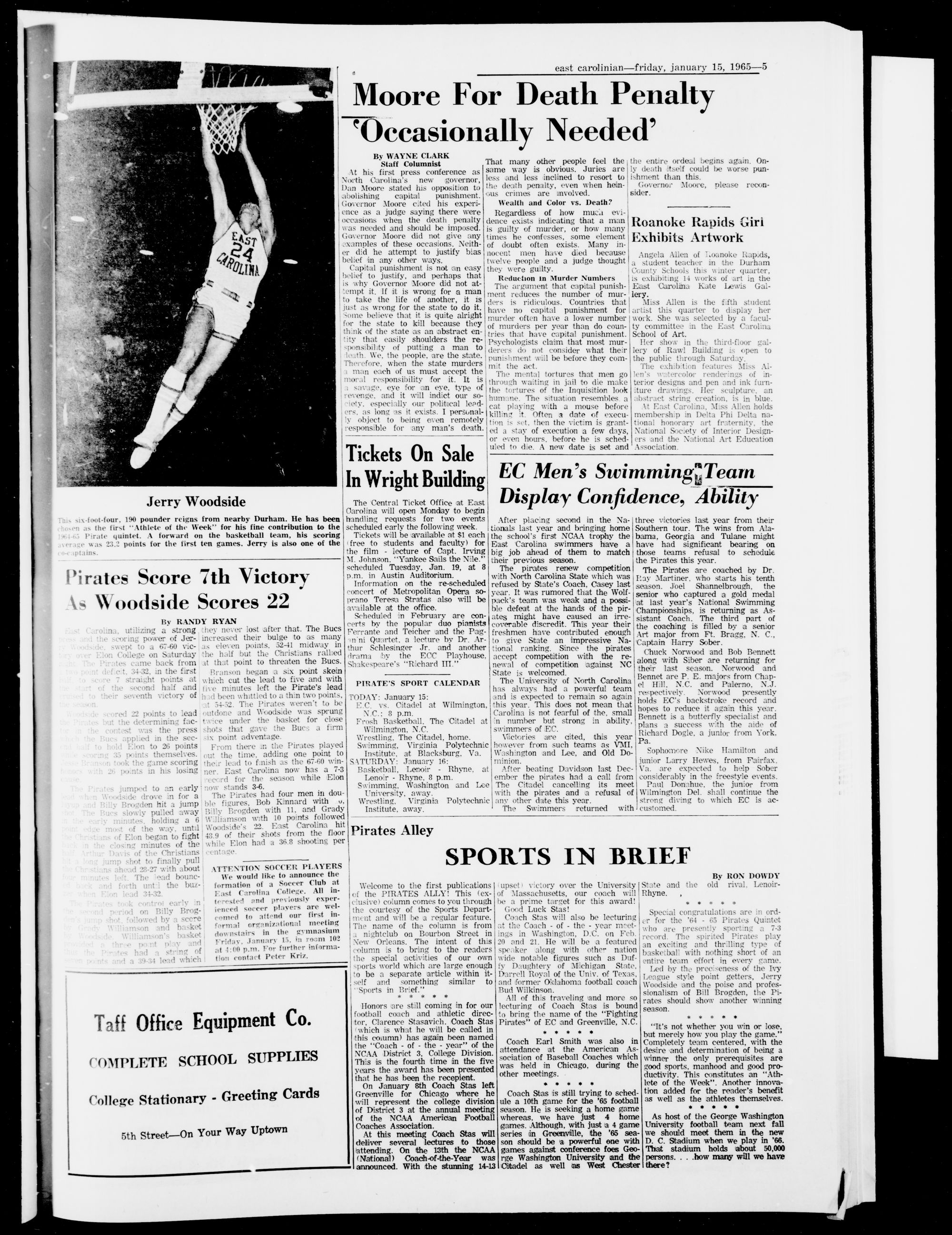 East Carolinian, January 15, 1965 - ECU Digital Collections