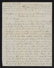 Letter from Eugene I. Van Dyke to Flavel W. Foster