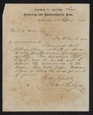 Letter from Robert H. Lyon to Flavel W. Foster