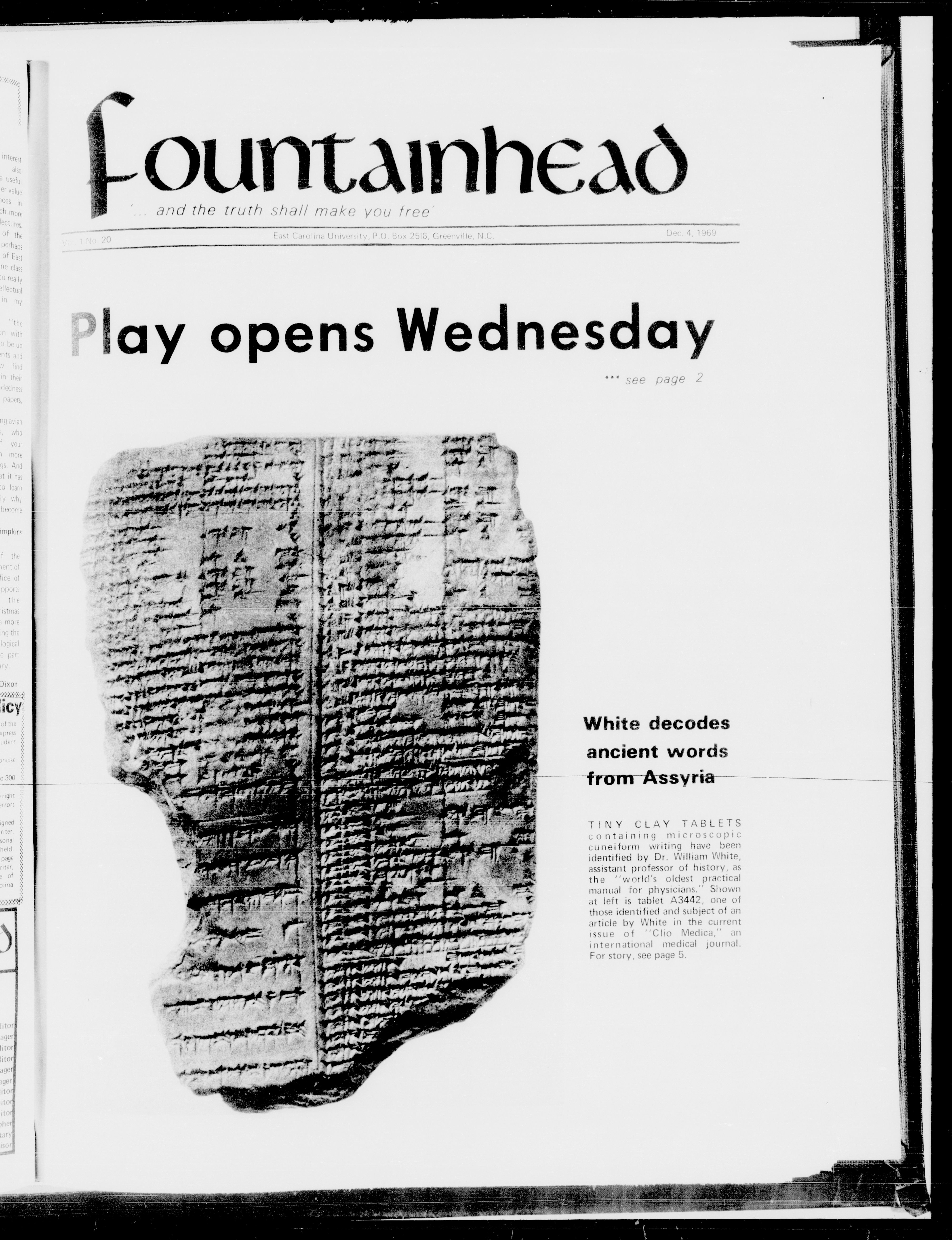 Fountainhead, December 4, 1969 - ECU Digital Collections