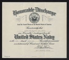 Honorable Discharge Certificate