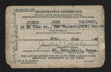 Selective Service identification card