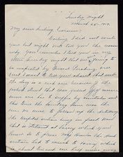 World War I letter from Charles E. Flowers to his wife