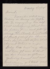 World War I letter from Charles E. Flowers to his wife