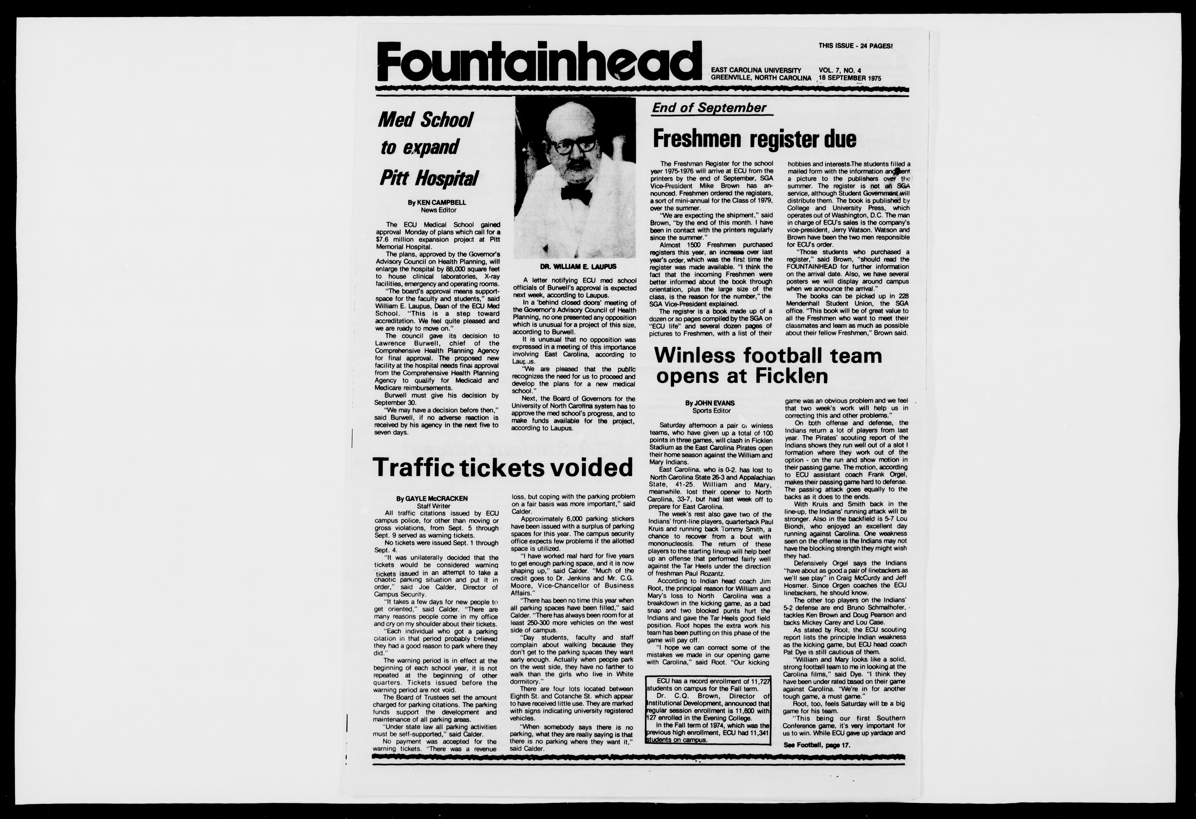 Fountainhead, September 18, 1975 image