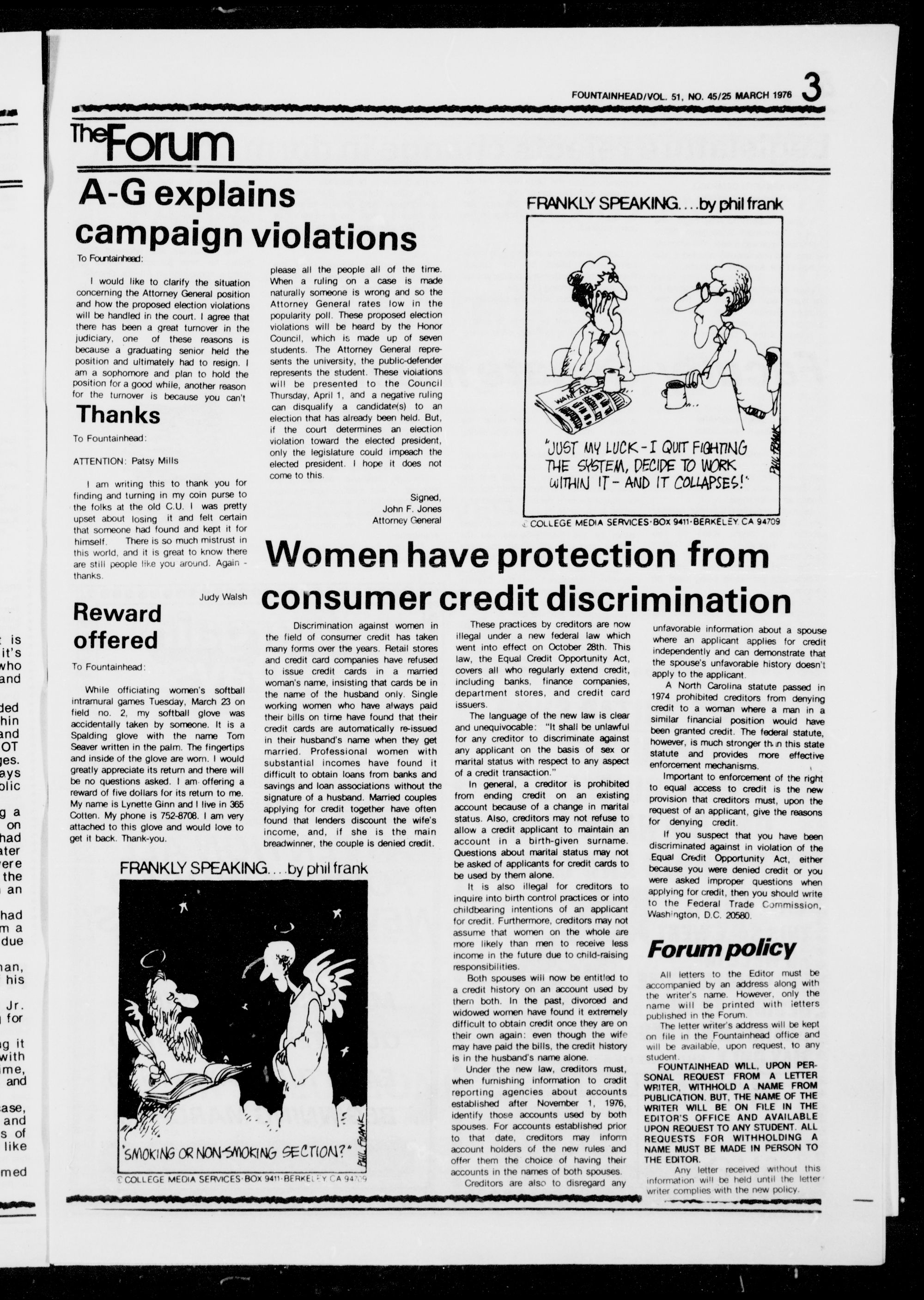 Fountainhead, March 25, 1976