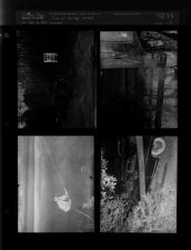 Fire on bridge; Wreck (4 Negatives (December 6, 1955) [Sleeve 13, Folder a, Box 8]