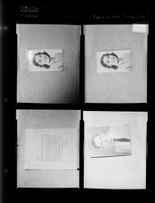 Re-photo of girl; Re-photo of letter; Sidney Briley (4 Negatives) September - December 1955, undated [Sleeve 3, Folder b, Box 8]