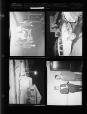 Bootleggers caught; Man receives envelope; Wreck (4 Negatives) September - December 1955, undated [Sleeve 16, Folder b, Box 8]