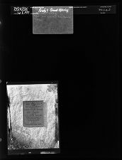 Plaque Marking First Pitt County Courthouse (1 Negative), 1930 [Sleeve 2, Folder a, Box 1]