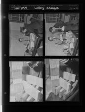 Lottery Changes (4 Negatives), January 1954, undated [Sleeve 43, Folder a, Box 3]