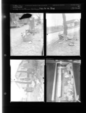 Garbage on Side of Street; Sale for the Blind (4 Negatives), February 12-13, 1954 [Sleeve 22, Folder b, Box 3]