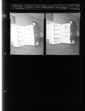 Woman Won Home Freezer (2 Negatives) (March 11, 1954) [Sleeve 26, Folder c, Box 3]