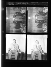 Supper Meeting; Man sitting in chair (4 Negatives) (April 5, 1954) [Sleeve 14, Folder d, Box 3]