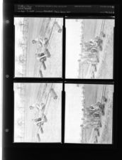 Miniature Train Being Laid (4 Negatives) (April 7, 1954) [Sleeve 18, Folder d, Box 3]
