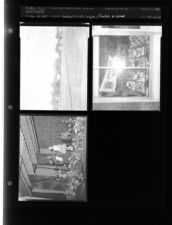 Baseball; Store Window with local Little League Jerseys; Kids in play (3 Negatives) (April 10, 1954) [Sleeve 35, Folder d, Box 3]
