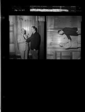 Two men shaking hands (2 Negatives) (April 14, 1954) [Sleeve 45, Folder d, Box 3]