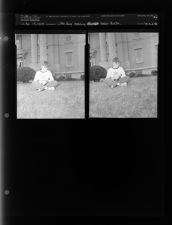 Boy Holding baby duck (2 Negatives) (April 15, 1954) [Sleeve 50, Folder d, Box 3]