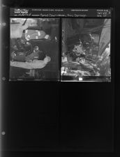 Burned down house, fire damage (2 Negatives), undated [Sleeve 25, Folder b, Box 45]