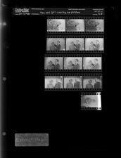 Man and girl wearing eye patches (13 Negatives) (October 15, 1966) [Sleeve 43, Folder c, Box 41]